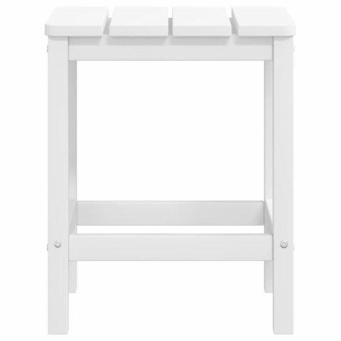 KRZESŁA ADIRONDACK Z PODNÓŻKAMI I STOLIKIEM HDPE BIAŁE