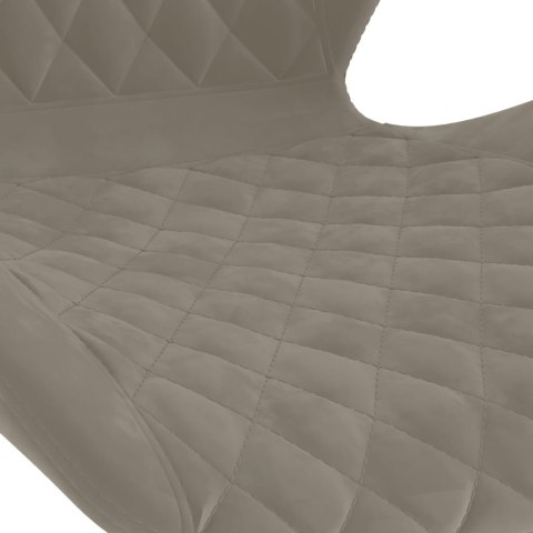 STOŁKI BAROWE 2SZT JASNOSZARE TAPICEROWANE AKSAMITEM