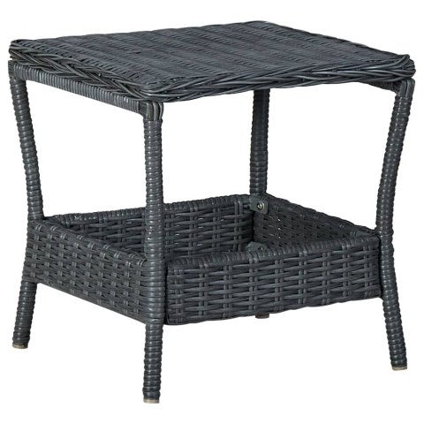 STOLIK OGRODOWY CIEMNOSZARY 45X45X46,5CM POLIRATTAN