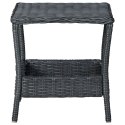 STOLIK OGRODOWY CIEMNOSZARY 45X45X46,5CM POLIRATTAN