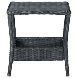 STOLIK OGRODOWY CIEMNOSZARY 45X45X46,5CM POLIRATTAN