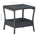 STOLIK OGRODOWY CIEMNOSZARY 45X45X46,5CM POLIRATTAN