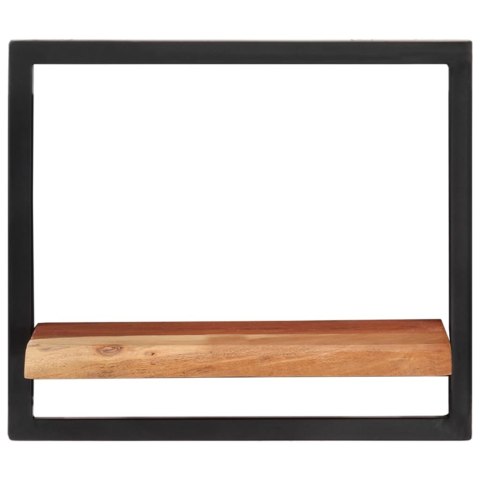 PÓŁKI ŚCIENNE 2 SZT. 40X24X35 DREWNO AKACJOWE I STAL
