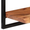 PÓŁKI ŚCIENNE 2 SZT. 40X24X35 DREWNO AKACJOWE I STAL