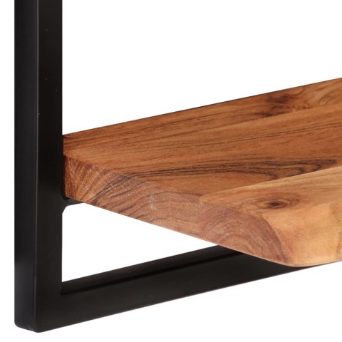 PÓŁKI ŚCIENNE 2 SZT. 40X24X35 DREWNO AKACJOWE I STAL