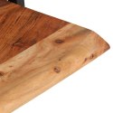 PÓŁKI ŚCIENNE 2 SZT. 40X24X35 DREWNO AKACJOWE I STAL