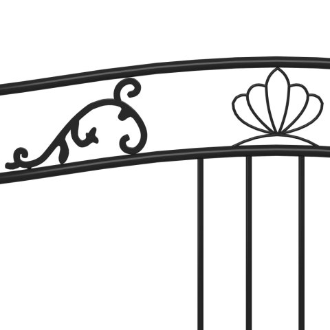 SOFA Z WYSUWANĄ RAMĄ ŁÓŻKA CZARNA METALOWA 90X200CM