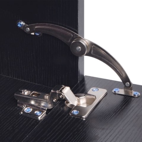 8 ELEMENTOWY ZESTAW CZARNYCH MEBLI ŁAZIENKOWYCH Z UMYWALKAMI