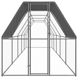 KLATKA ZEWNĘTRZNA DLA KURCZĄT 2X10X2M STAL GALWANIZOWANA