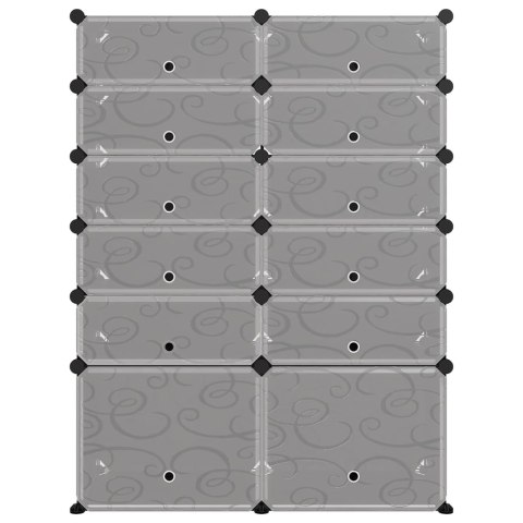 STOJAK NA BUTY CZARNY 94X37X125