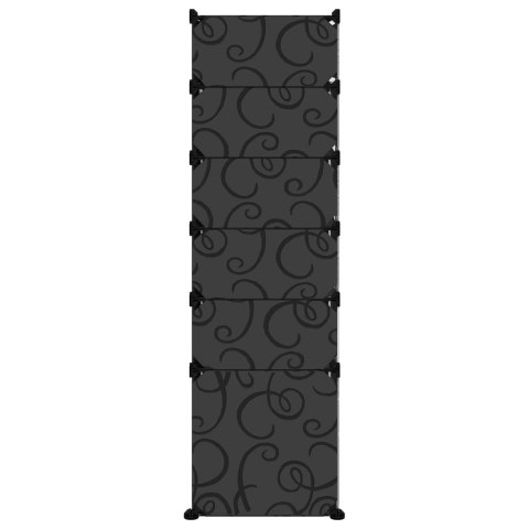 STOJAK NA BUTY CZARNY 94X37X125