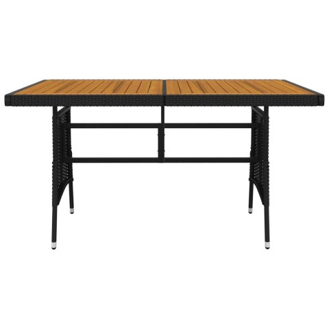 7-CZĘŚCIOWY ZESTAW MEBLI OGRODOWYCH POLIRATTAN CZARNY