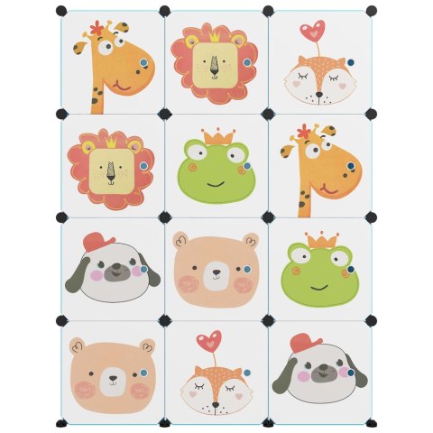 REGAŁ SZAFKA MODUŁOWA DZIECIĘCA 12X SZAFKA NIEBIESKA