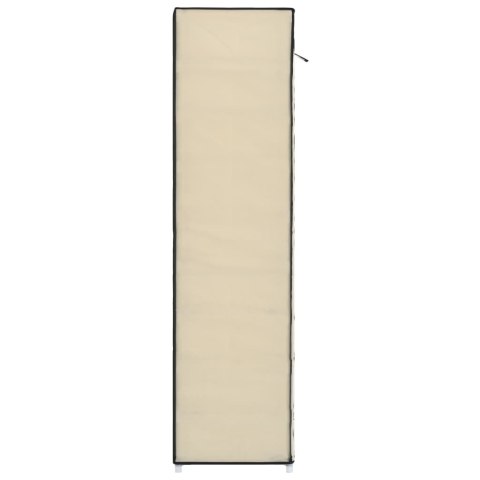 SZAFKA NA BUTY Z OSŁONĄ KREMOWA 115X28X110 TKANINA