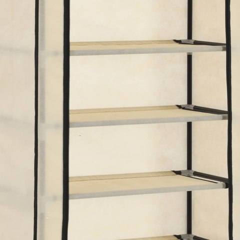 SZAFKA NA BUTY Z OSŁONĄ KREMOWA 57X29X162 TKANINA