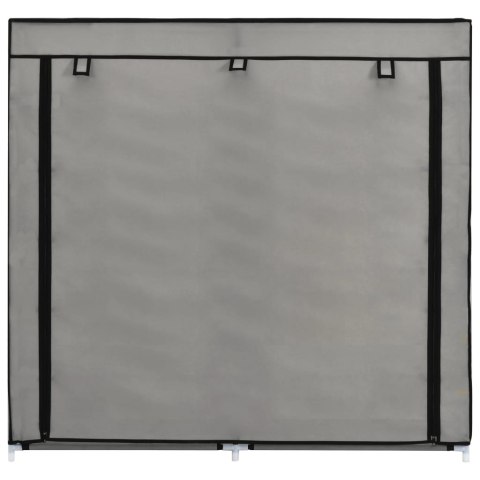 SZAFKA NA BUTY Z OSŁONĄ SZARA 115X28X110 TKANINA