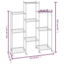 KWIETNIK Z KÓŁKAMI 83X25X103,5CM CZARNY ŻELAZNY