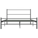 RAMA ŁÓŻKA SZARA METALOWA 160X200CM