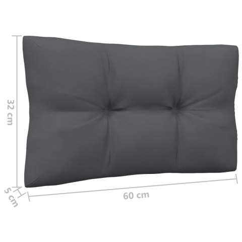 2-OSOBOWA SOFA OGRODOWA Z ANTRACYTOWYMI PODUSZKAMI SOSNOWA