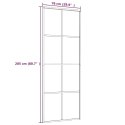 DRZWI PRZESUWNE CZARNE 76X205CM SZKŁO ESG I ALUMINIUM