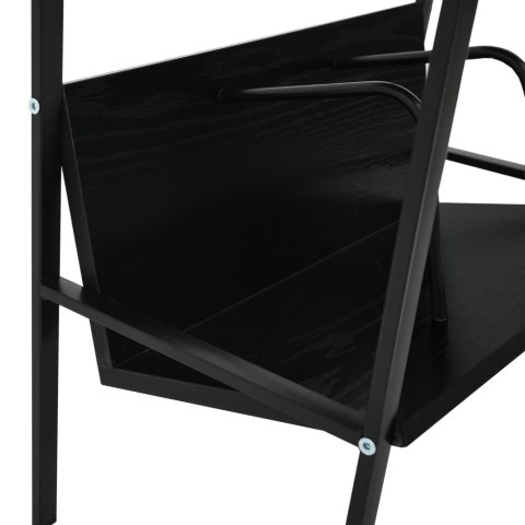 2-POZIOMOWY REGAŁ CZARNY 52X28X59CM