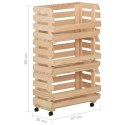 WÓZEK KUCHENNY NA WARZYWA 37X30X80CM DREWNO SOSNOWE
