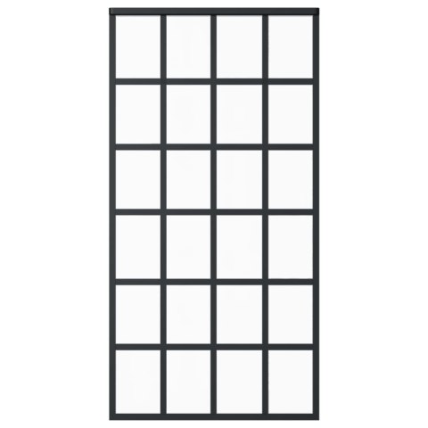 DRZWI PRZESUWNE SZKŁO ESG I ALUMINIUM 102X205CM CZARNE