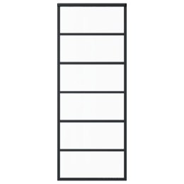 DRZWI PRZESUWNE SZKŁO ESG I ALUMINIUM 76X205CM CZARNE