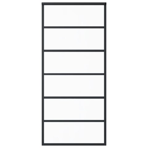 DRZWI PRZESUWNE SZKŁO ESG I ALUMINIUM 90X205CM CZARNE