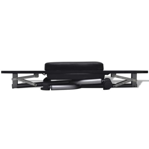 SKŁADANY STOLIK DO MANICURE CZARNY Z KÓŁECZKAMI