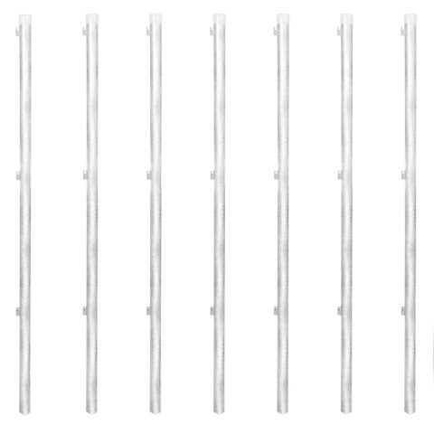 SIATKA ZE SŁUPKAMI GALWANIZOWANA STAL 15X1 M SREBRNA