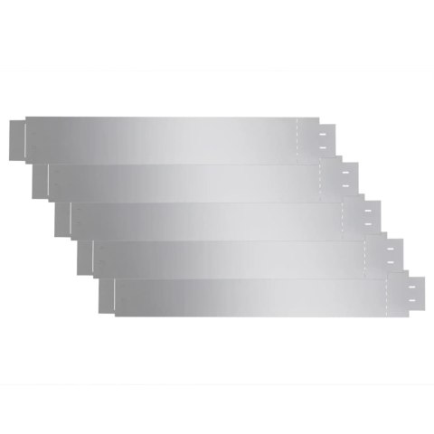 ZESTAW 5 ELASTYCZNYCH OBRZEŻY OGRODOWYCH STAL 100X14CM