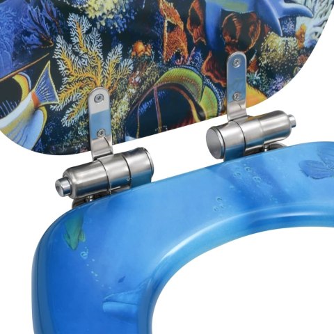 DESKA KLOZETOWA WOLNOOPADAJĄCA WZÓR W DELFINY