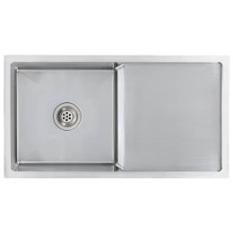 RĘCZNIE ROBIONY ZLEW KUCHENNY Z SITKIEM STAL NIERDZEWNA