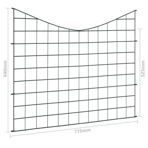 OGRODZENIE DO STAWU WKLĘSŁY ŁUK 77,5X64CM ZIELONE