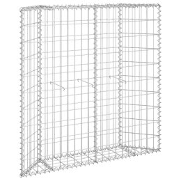 PODNIESIONA RABATA GABIONOWA, TRAPEZOWA, STAL, 100X20X100CM