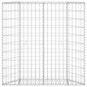 PODNIESIONA RABATA GABIONOWA, TRAPEZOWA, STAL, 100X20X100CM