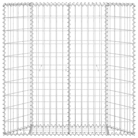 PODNIESIONA RABATA GABIONOWA TRAPEZOWA STAL 100X20X100CM