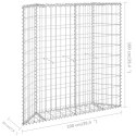 PODNIESIONA RABATA GABIONOWA, TRAPEZOWA, STAL, 100X20X100CM