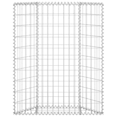 PODNIESIONA RABATA GABIONOWA TRAPEZOWA STAL 80X20X100CM