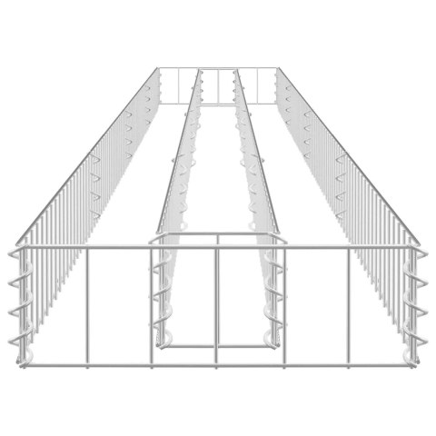 PODWYŻSZONA DONICA GABIONOWA STAL 360X30X10CM
