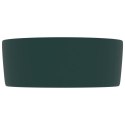 LUKSUSOWA OKRĄGŁA UMYWALKA MATOWA CIEMNA ZIELEŃ 40X15CM