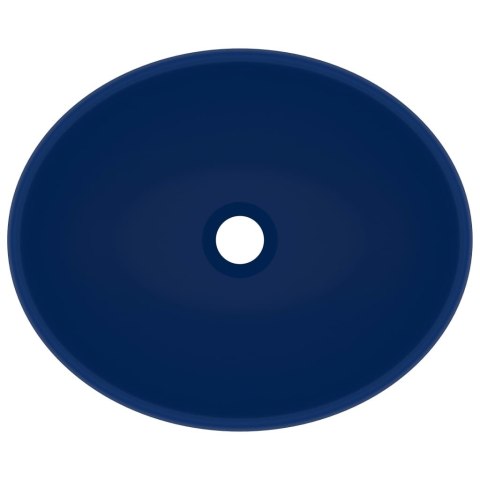 LUKSUSOWA OWALNA UMYWALKA MATOWY GRANAT 40X33CM CERAMICZNA