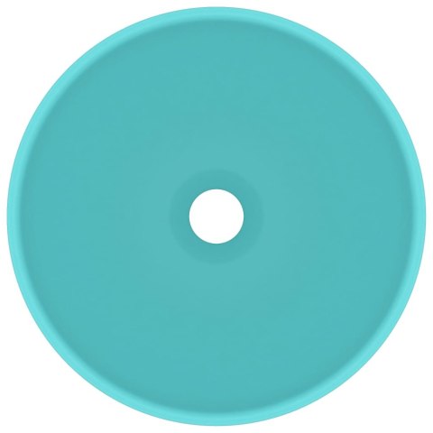 OKRĄGŁA UMYWALKA ŁAZIENKOWA MATOWA JASNOZIELONA 32,5X14CM