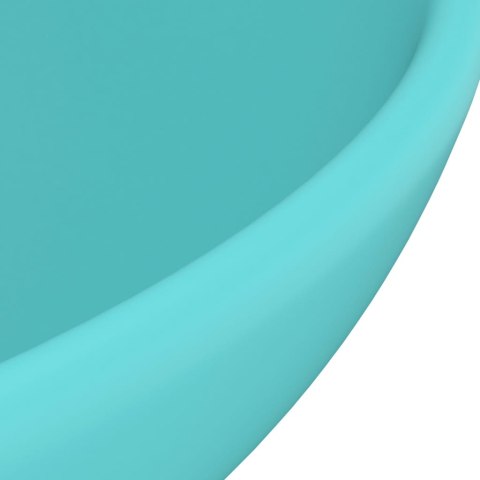 OKRĄGŁA UMYWALKA ŁAZIENKOWA MATOWA JASNOZIELONA 32,5X14CM