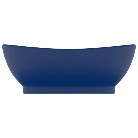 OWALNA UMYWALKA Z PRZELEWEM MATOWY GRANAT 58,5X39CM CERAMIKA