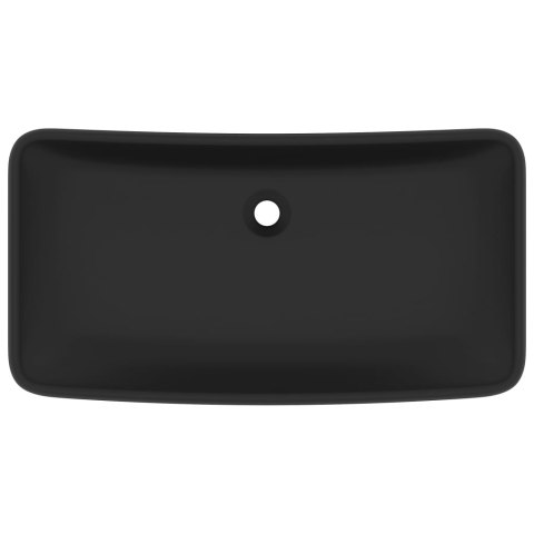 UMYWALKA PROSTOKĄTNA MATOWA CZERŃ 71X38CM CERAMICZNA