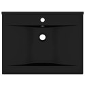 UMYWALKA Z OTWOREM NA KRAN MATOWA CZERŃ 60X46CM CERAMICZNA