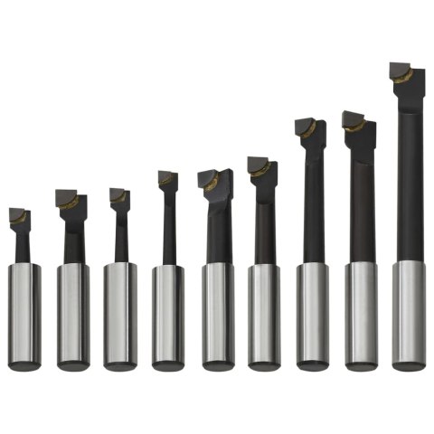 ZESTAW 9 NOŻY TYPU WYTACZAK 12MM Z DREWNIANĄ PODSTAWĄ