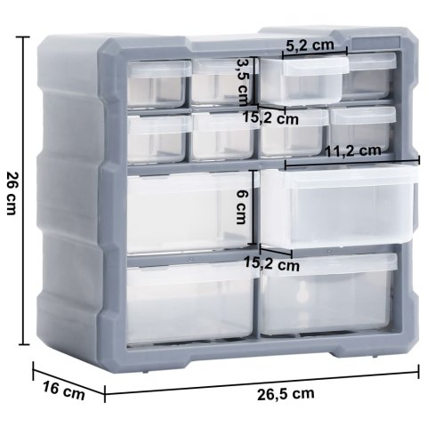 ORGANIZERY Z 12 SZUFLADKAMI 2 SZT 26,5X16X26CM